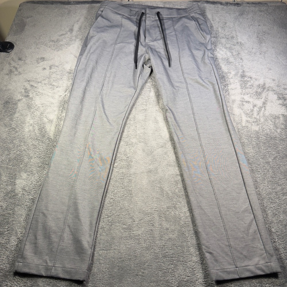 Rhone Commuter Pants Mens Large Gray Pintuck Performance Drawstring 101667